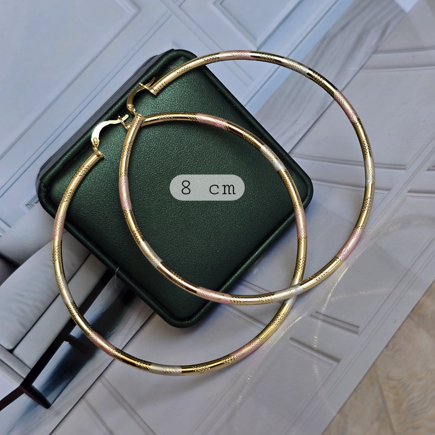 Arracadas en oro florentino 💎