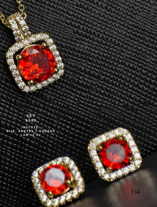 Set circulo rojo
