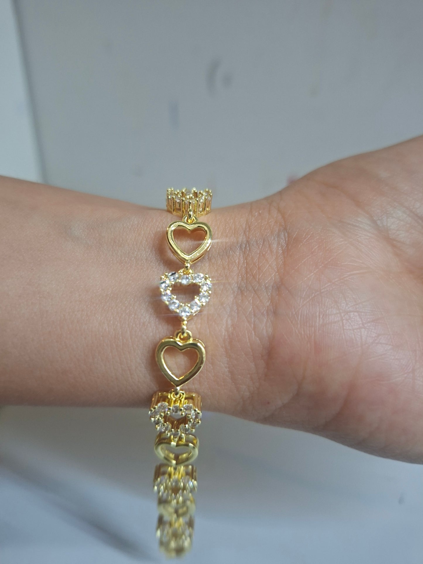 Pulsera diamante corazon