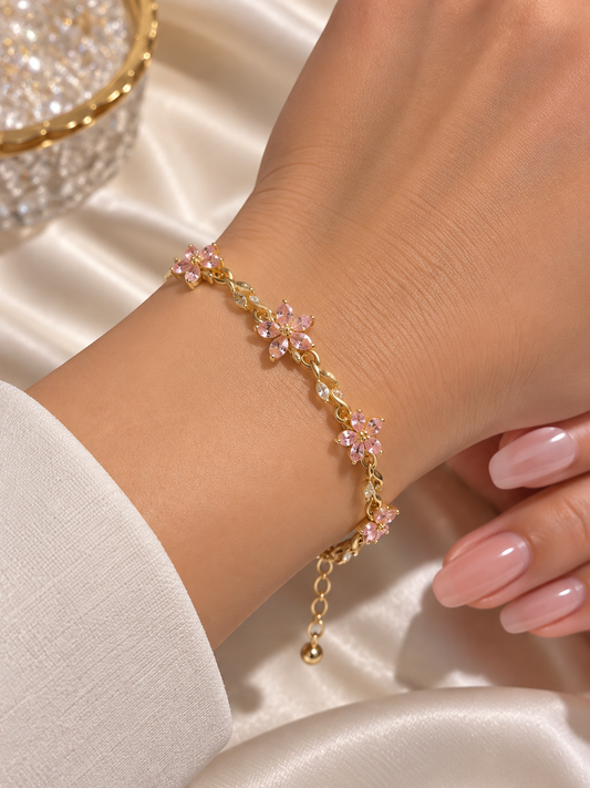 Pulsera Flor rosa