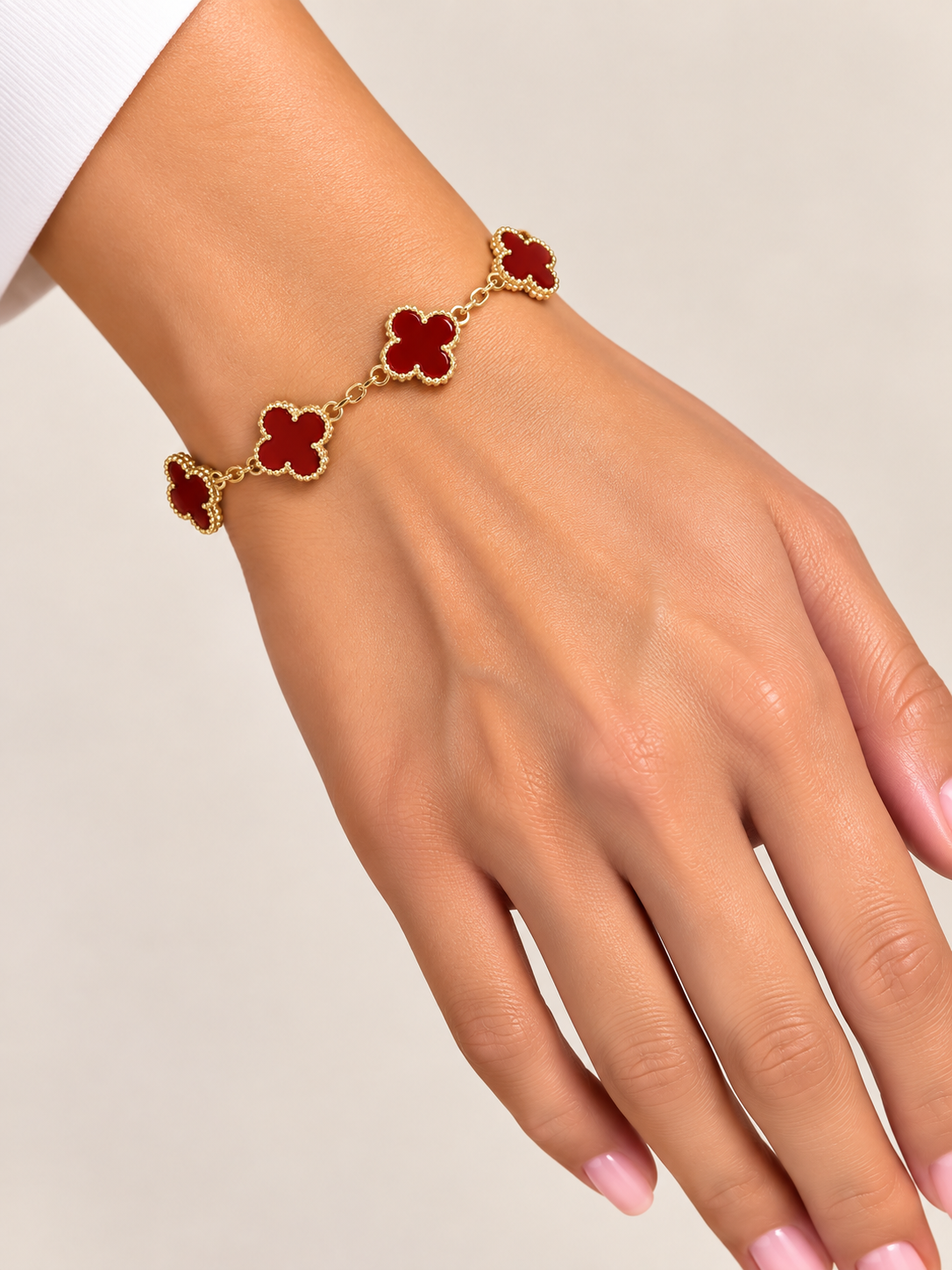 Pulsera Van Cleef Roja lisa