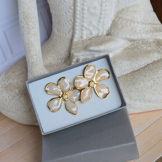 Arete Chuncky  Flor brillante