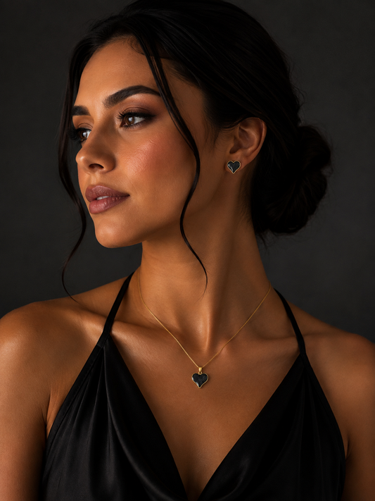 Set joyeria corazones colores