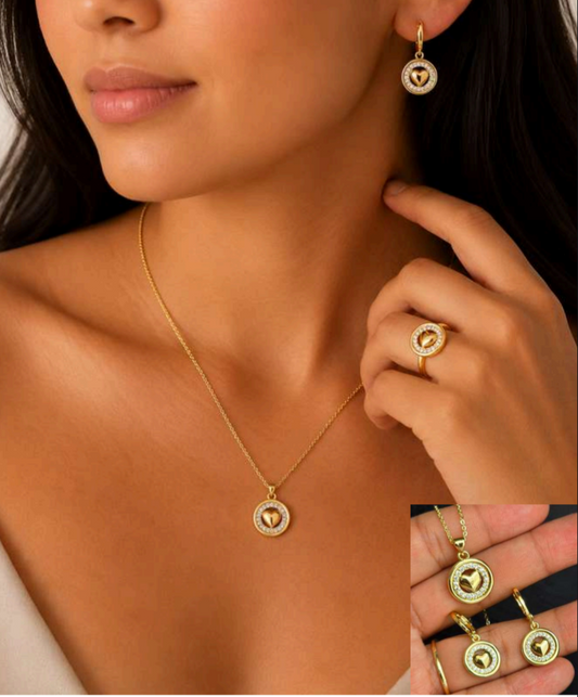 Set corazón circulo