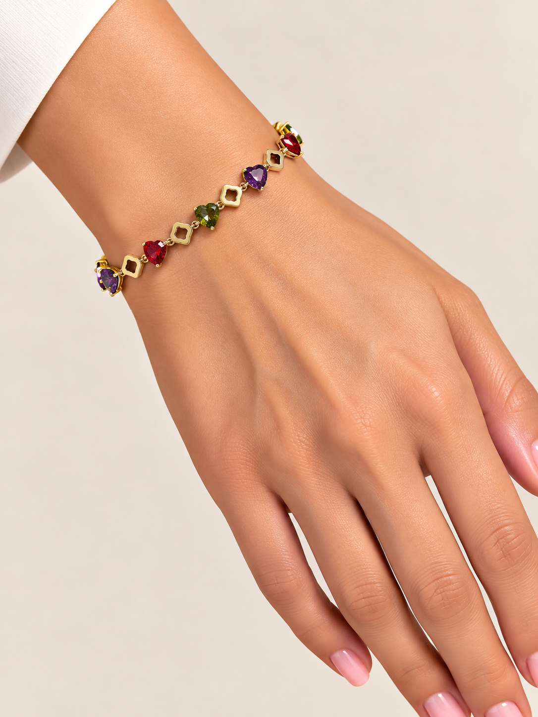 Pulsera corazones colors