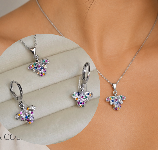 Set mariposa platino