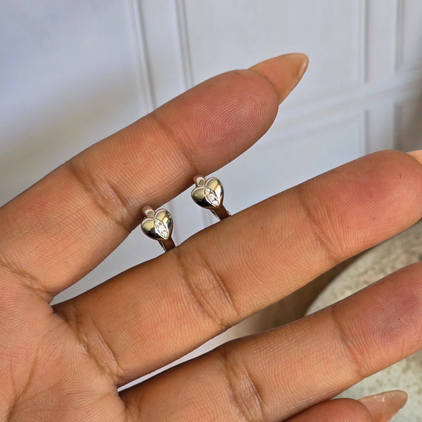 Huggie heart platino