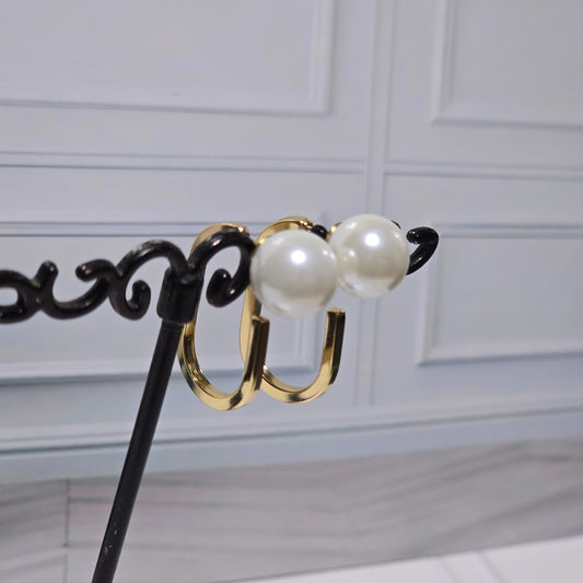 Arete Chunky de perlas