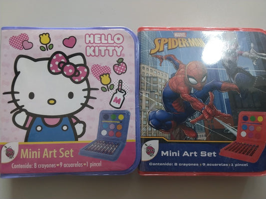 Mini art set kitty y spiderman